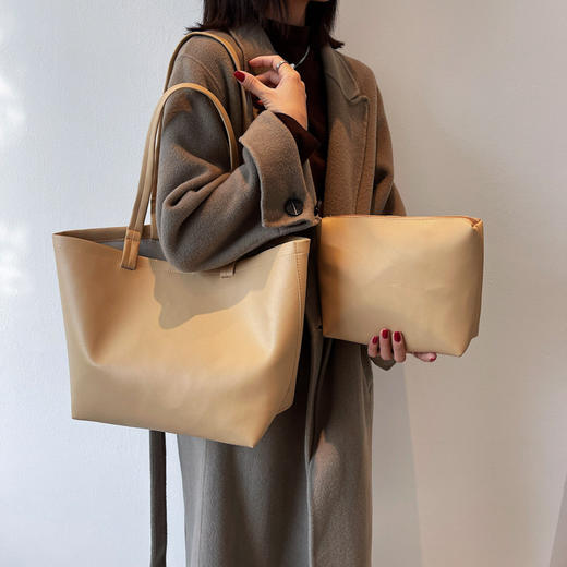 大容量大包包女2021早秋新款潮复古单肩子母包上班通勤托特包潮包 商品图1