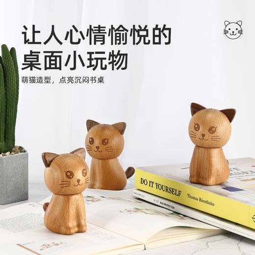 树上萌猫牙签筒YMOT02911X牙签盒家用创意家用客厅时尚牙签罐 商品图3