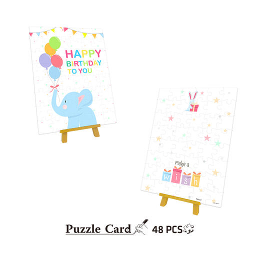 48片 贺卡拼图 塑料拼图 V1039 生日祝福 商品图2