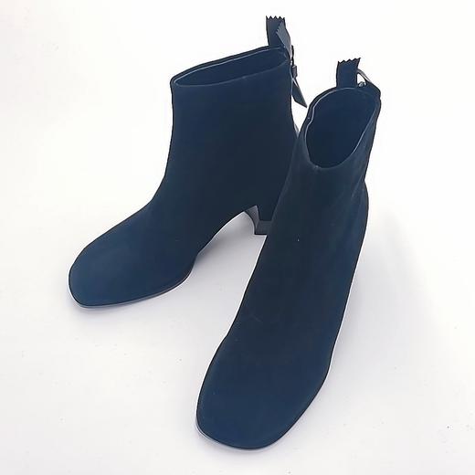 LFGJ 6607 方头翻毛皮粗跟鞋 商品图11