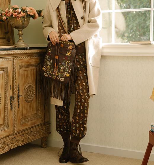 丽迪莎时尚休闲全棉印花卫衣套装KE41Z1307 商品图2