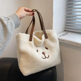 大容量毛茸茸包包女单肩包2021时尚秋冬可爱羊羔毛休闲手提托特包