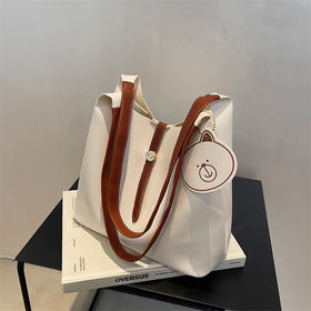 手提包腋下包女大容量2021新款早秋款拼接简约洋气时尚通勤托特学生包