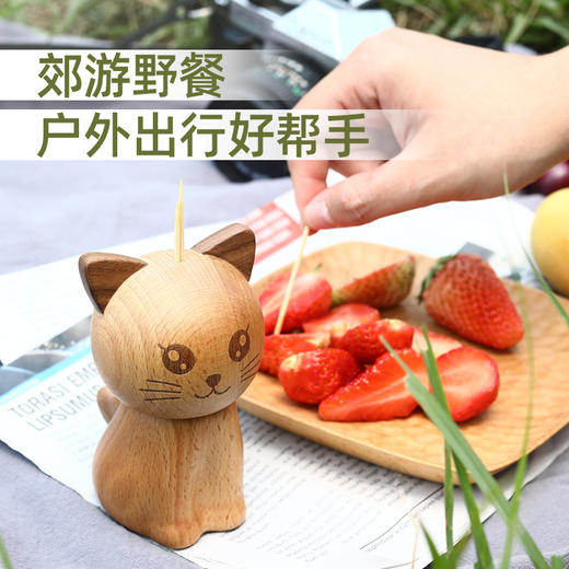 树上萌猫牙签筒YMOT02911X牙签盒家用创意家用客厅时尚牙签罐 商品图4