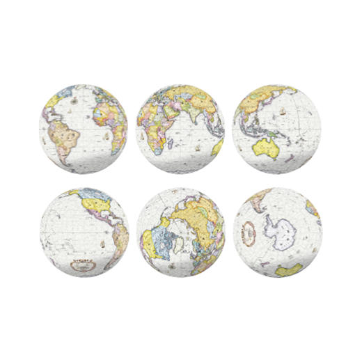 9寸540片 地球仪拼图 塑料拼图 A3033 紫色简体中文 商品图2