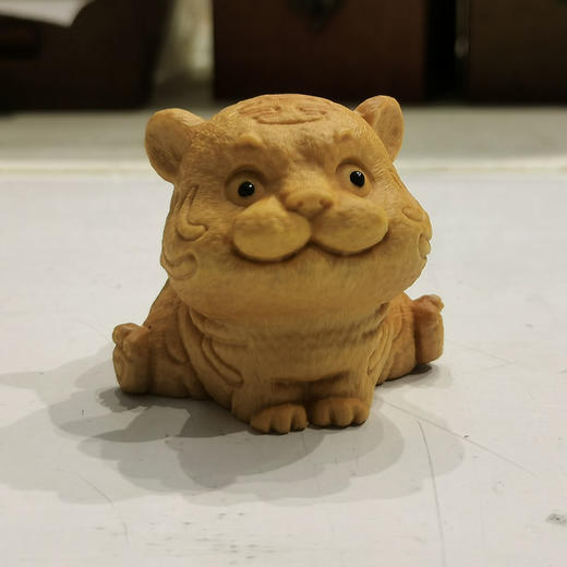 开心萌虎°黄杨木小摆件 商品图2