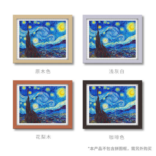 500片 平面拼图 塑料拼图 H1758 梵谷-星夜 商品图3