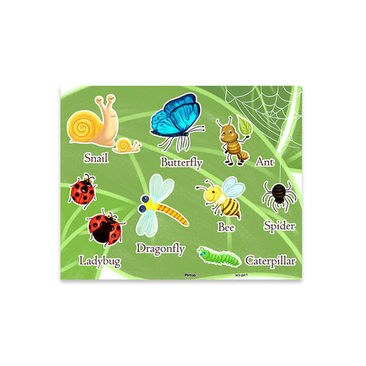 【折扣商品 不退不换】20片 儿童拼图 塑料拼图 T1067 么团-昆虫图鉴 商品图0