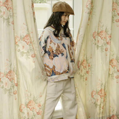 丽迪莎简约文艺工装风直筒休闲裤KE42K3196 商品图1