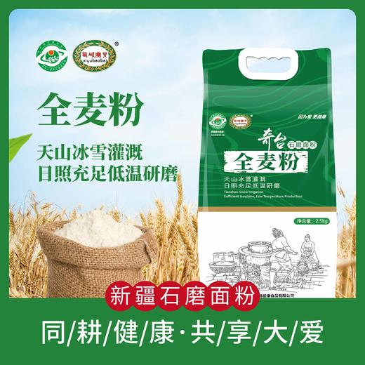 奇台面粉-西域宝贝石磨全麦粉 5斤粗杂粮馒头饺子高筋 商品图0