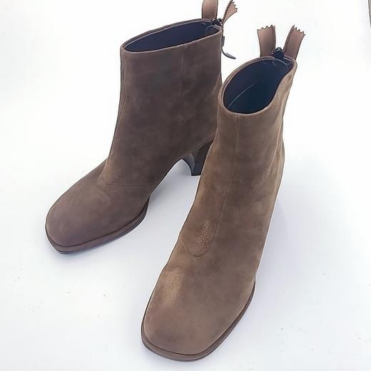 LFGJ 6607 方头翻毛皮粗跟鞋 商品图2