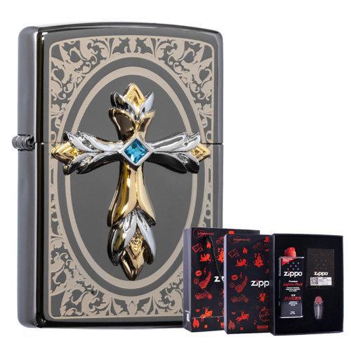 Zippo之宝打火机 原装进口 祈祷十字架 两色 单机礼盒装任选 商品图1