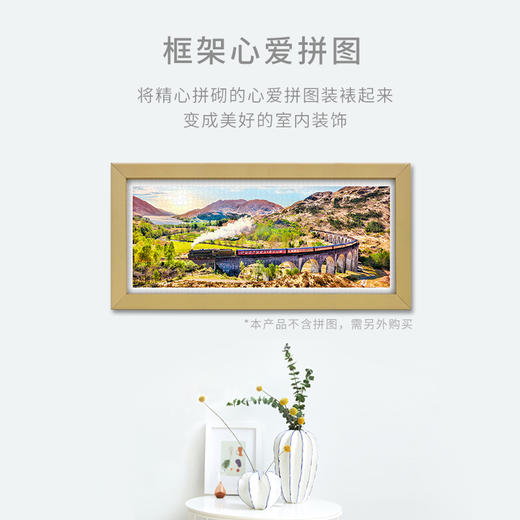 1000片全景平面拼图框 W1046  实色框 原木色 商品图2