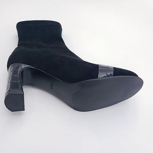 lfgj jeans BM602 石头纹牛皮偏带弹力布短靴 商品图6