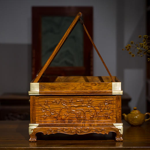 黄花梨梅花纹折叠式镜台 商品图4