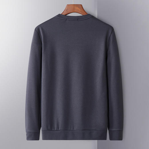 【加绒加厚】罗蒙秋冬男装保暖卫衣男休闲百搭字母印花学院风套头T恤 商品图5