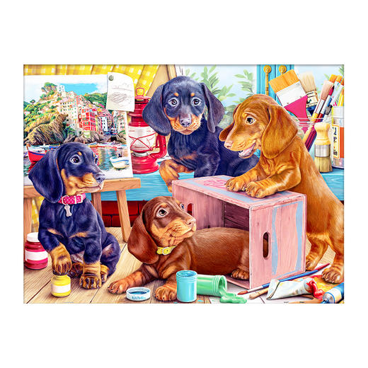 1200片 平面拼图 塑料拼图 H2087 一起画画图 商品图0