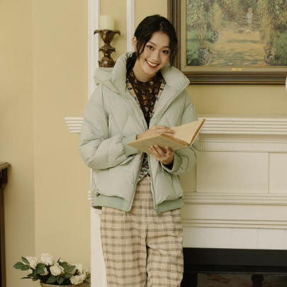 丽迪莎简约文艺短款羽绒服KE42Y1333 商品图0