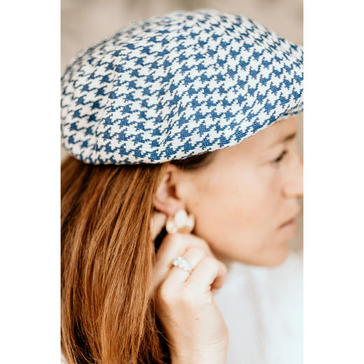 北京仓｜LAULHERE-Glaieul-皇家蓝 千鸟格 贝雷帽［法国设计师］ 商品图7