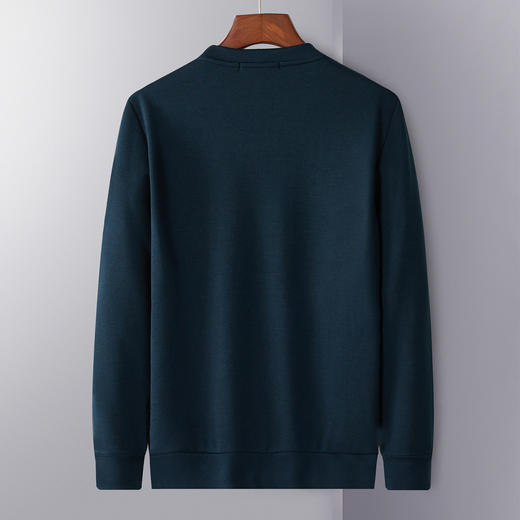 【加绒保暖】罗蒙秋冬男士厚款保暖卫衣时尚撞色款学院风套头男T恤 商品图3