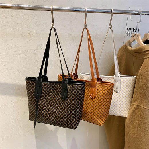 韩版简约休闲包2021秋季简约大容量单肩腋下托特包时尚洋气单肩包 商品图3