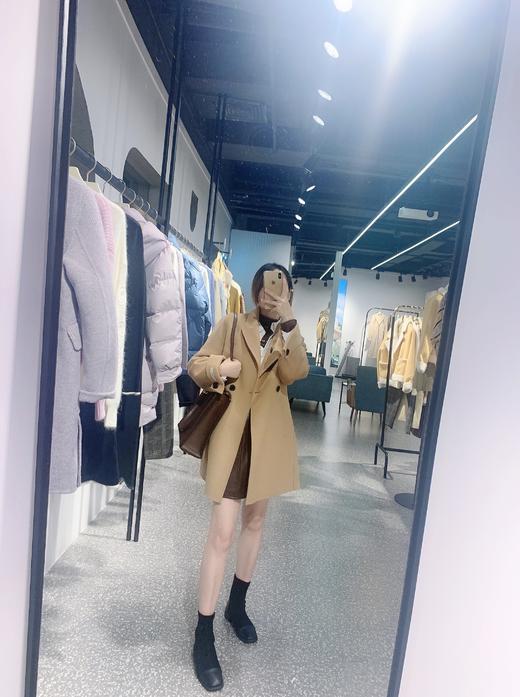 【百图 lulu私服】95%羊毛双面呢中长款外套 商品图3