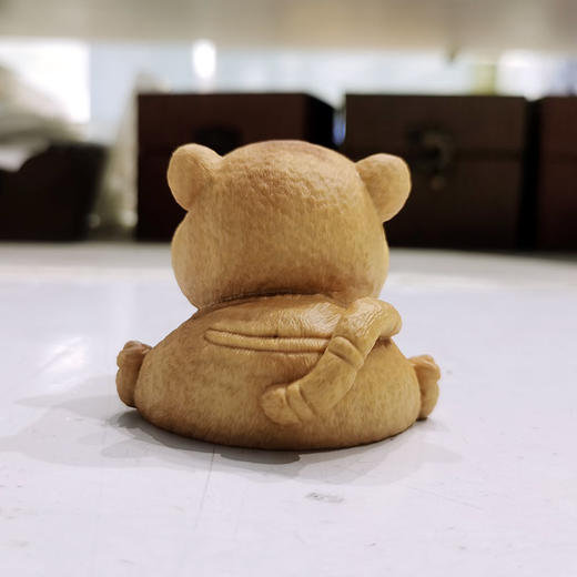 开心萌虎°黄杨木小摆件 商品图3