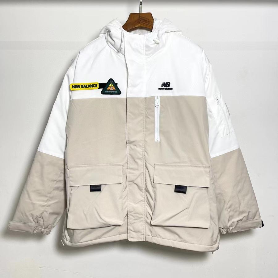 点此购买 nb男女款拼接连帽加厚工装棉服 ll204125