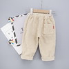 春季新款棉儿童裤子梭织微弹纯色男女裤宝宝长裤 商品缩略图2