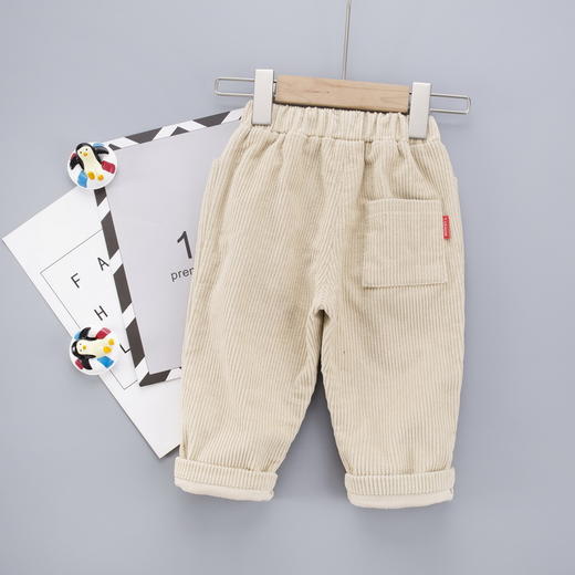 春季新款棉儿童裤子梭织微弹纯色男女裤宝宝长裤 商品图2