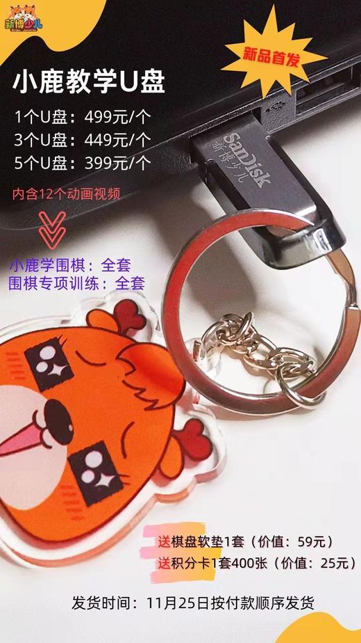 新博小鹿教学u盘（含12款围棋动画教学视频） 商品图0