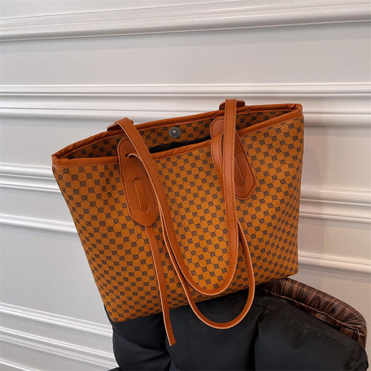 韩版简约休闲包2021秋季简约大容量单肩腋下托特包时尚洋气单肩包 商品图2