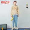韩都衣舍2021春季新款印花宽松圆领加绒卫衣女OU13547 商品缩略图0