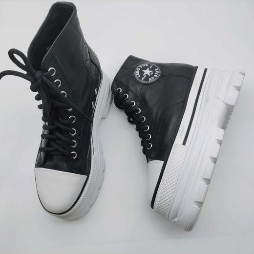 lFGJ 2253黑色时尚设计师款厚底松糕女靴 商品图3