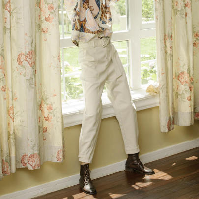 丽迪莎简约文艺工装风直筒休闲裤KE42K3196 商品图0