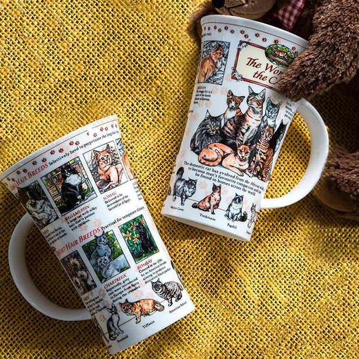 英国DUNOON丹侬峡谷型骨瓷马克杯猫的世界 蓝色礼盒 商品图0