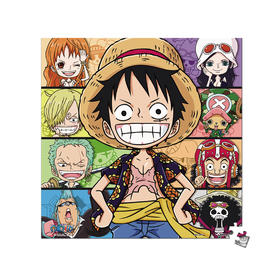 【折扣商品 不退不换】256片 迷你拼图 塑料拼图 P1346 ONE PIECE-七彩草帽团