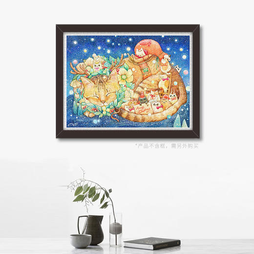 1200片 平面拼图 塑料拼图 H2250 棉花狮-圣诞夜与猫 商品图2