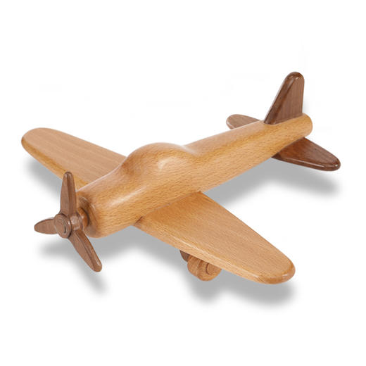 树上童梦-飞机木质摆件客厅装饰摆件创意餐厅茶几玄关摆设饰品办公桌面摆件实木家居饰品 商品图0