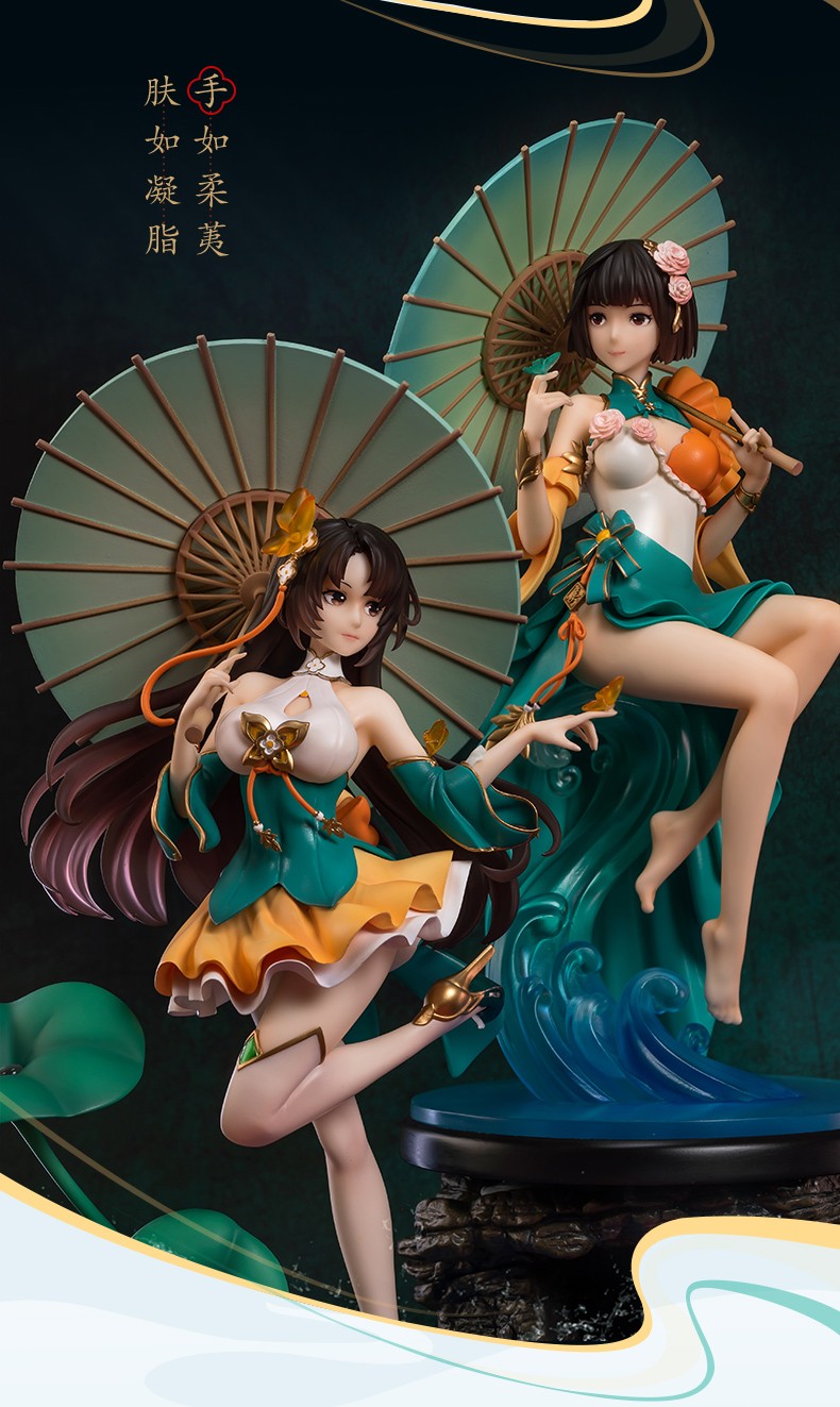 三国杀采莲江南小乔手办1:7比例 送手强动态传说皮肤