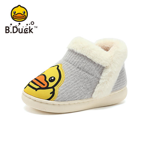 B.Duck小黄鸭儿童童鞋冬季24-32码棉拖男女童 B4210930 商品图4