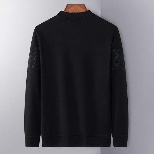 【御寒保暖】罗蒙秋冬新品亲肤加绒卫衣男抗风套头圆领格纹男士卫衣 商品图1