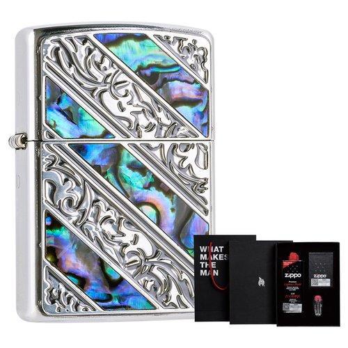 Zippo之宝打火机 原装进口  彩贝富贵缠枝 礼盒套装 商品图0