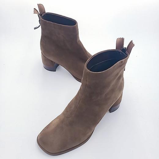 LFGJ 6607 方头翻毛皮粗跟鞋 商品图4