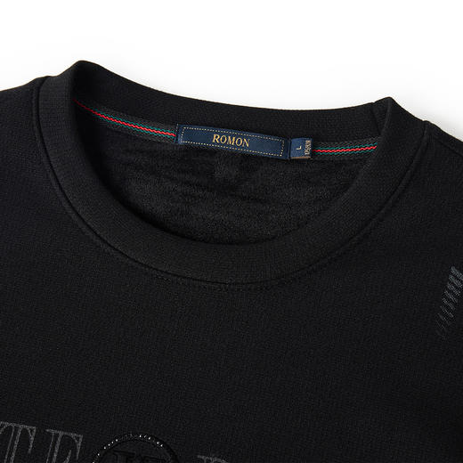 【加绒保暖】罗蒙卫衣男秋冬季圆领休闲百搭时尚简约通勤男士卫衣上衣 商品图6