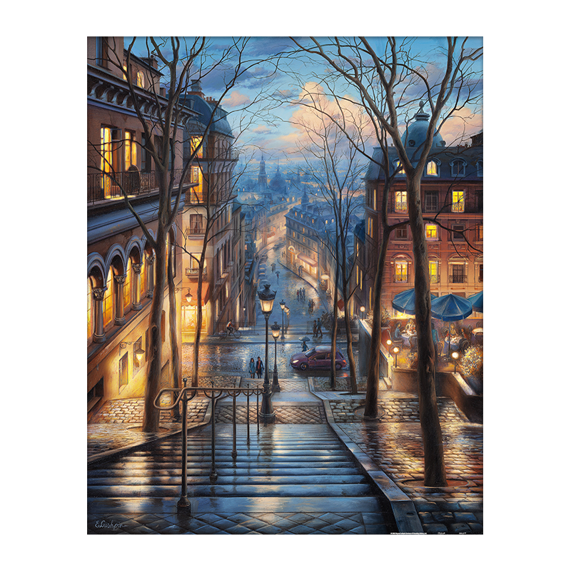 2000片 平面拼图 塑料拼图 H2058 Evgeny Lushpin-蒙马特，宁静之夜