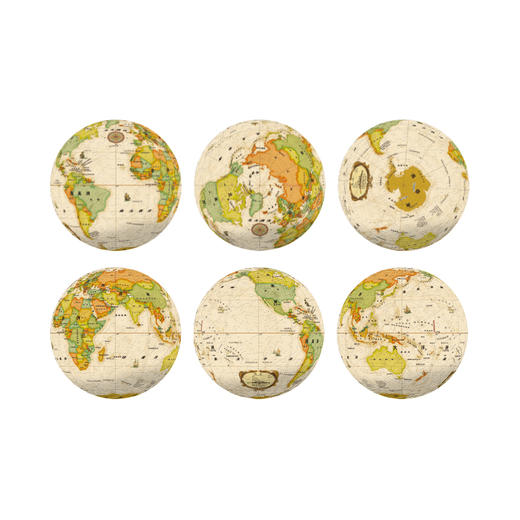 【折扣商品 不退不换】6寸240片 地球仪拼图 塑料拼图 A3035 黄色简体中文 商品图1