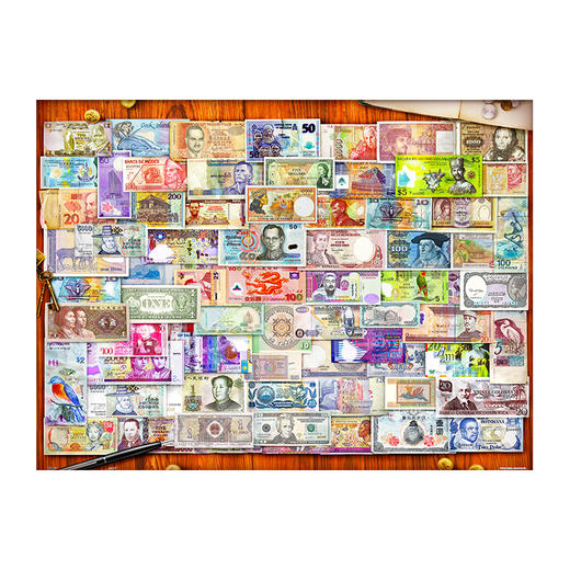 1200片 平面拼图 塑料拼图 H2086 Garry Walton-世界钞票 商品图0