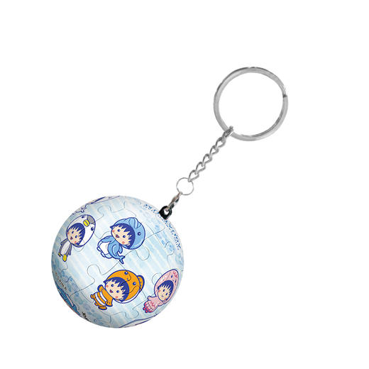 【折扣产品 不退换】24片 钥匙扣拼图 塑料拼图 A3428 樱桃小丸子-可爱水族馆 商品图0