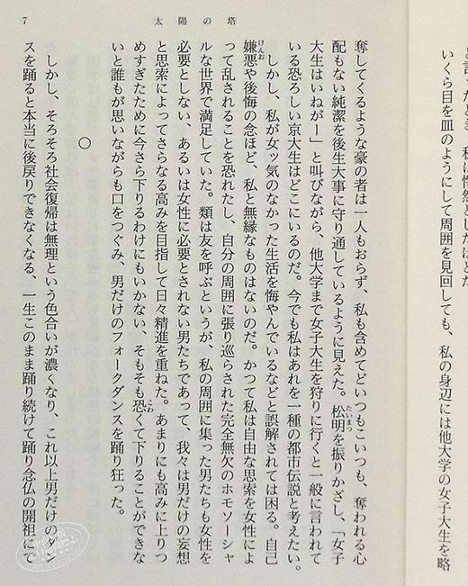 太阳之塔 青春幽默 日本奇幻小说大奖 日文原版 太陽の塔 森见登美彦 新潮社 商品图6